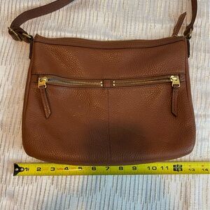 Brown leather Fossil crossbody bag